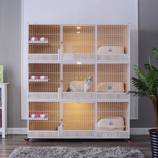 桃園現貨 實木三層貓籠：大號貓別墅、貓咪繁育籠，多功能寵物寄養籠/產房, 1個, 140#單層,自己安裝