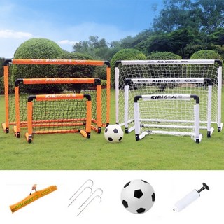 에스포츠 접이식 미니 축구 골대 중형 축구공+펌프포함, 1개, 화이트