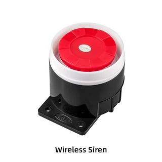 KERUI W204 4G WIFI GSM 경보 시스템 터치 패널 홈 보안 Tuya 스마트 RIFD APP 원격 제어 도난 PIR 도어 센, 10 Wired Siren, 04 영국 플러그