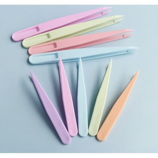 다꾸 족집게 미니 집게 다용도 핀셋 공예용 diy 부자재 플라스틱 휴대용 스티커 네일아트, 30개