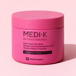 약국입점 메디케이 실크터치 헤어팩 대용량 300ml 극손상 복구 단백질 트리트먼트 탈색 탄머리 손상모 클리닉, 1개