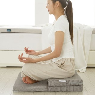 템플인 프리미엄 명상 방석 기도 좌식 절 좌복 108배 접이식 대방석, 그레이