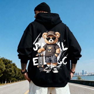 SMALELCC 가을 겨울 남자 후드티 빅사이즈 캐주얼 남자맨투맨 트렌드 스트리트 프린팅 후드티 XL~3XL