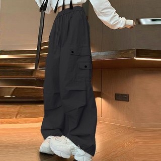 Oversize多巴胺帥氣工裝褲子男寬鬆美式復古顯瘦直筒休閒闊腿褲子