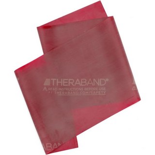 Theraband테라밴드 저항 밴드 세트 다리 엉덩이 팔 어깨용 탄성 7개 팩 � 개인 플랫 운동 6개 전문 라텍스 재활 초보자부터 엘리트 7단계, Red – Medium, 1개