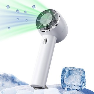 휴대용 선풍기 100단 급속 냉각 에어컨 무선 휴대용선풍기 손선풍기 손풍기 1개, 흰색