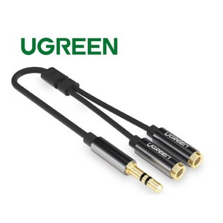 綠聯 3.5mm一分二音源分享線 音頻轉換線, 白色, 1個