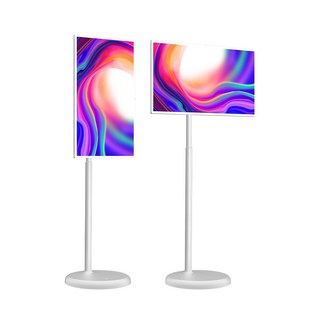 mimax 32吋移動式觸控螢幕，Android系統，無線連接，多功能應用，居家娛樂首選, White, 32吋