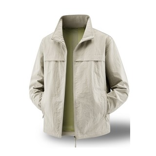 純色立領夾克 時尚百搭風衣外套