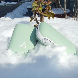 1+1 라온 충전식 손난로 보조배터리 양면 발열 10000mAh 라이트 그린