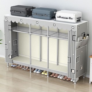 방일 조립식 다용도 간이옷장 수납장, 회색