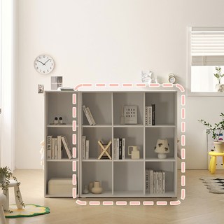 퍼즐 파티션 수납책장 시리즈 400/1100 3Colors 2가지타입 파티션 공간분리 400책장 1100책장 침대파티션 3단책장 대용량 수납책장 침대헤드형책장, 3단, 화이트