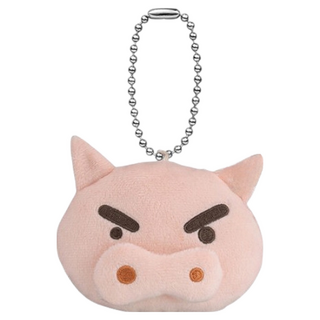 BANDAI 轉蛋 扭蛋 蠟筆小新大頭吊飾 小新 巧克比 佐衛門 小白 頭 吊飾 全5款, 1個, E款/佐衛門1L390