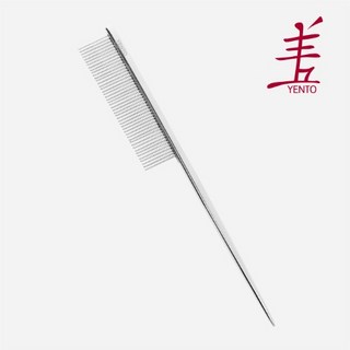 옌토 꼬리빗 전문가용 니들 콤 강아지 랩핑용 26YEN006, 1개