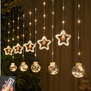 케이샘 크리스마스 LED 줄조명 세트 8가지 점멸모드 리모컨 포함 트리 창문 인테리어 무드등, 1개, 웜화이트 리모컨+USB+건전지전원+후크