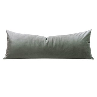 소파용 슬로우 카우 캐시미어 직사각형 베개 커버 장식용 요추 던지기 12 x 24 인치 네이비 블루, Egrey, 33" x 12" (Pack of 1)