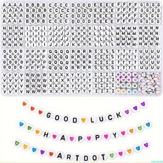 字母串珠DIY手串珠套裝：4x7mm亞克力英文字母珠，客製化手鏈彩色飾品配件