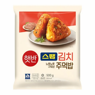 (냉동)[햇반/솥반]스팸김치주먹밥500g, 500g, 4개