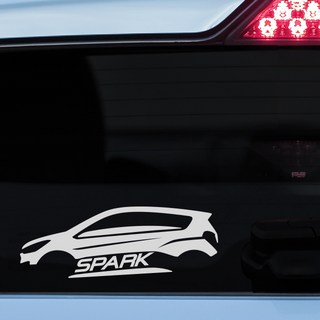 디엑셀 쉐보레 더 뉴 스파크 서페이스 자동차 데칼 차량용 스티커, 우, 라이트실버, 1개