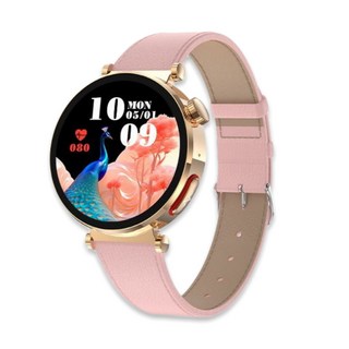 액션맨 글루코워치 EP 건강데이터 스마트워치 한국어지원 온라인설명서 AS 지원, 핑크레더+골드메쉬, 4.4cm, 블루투스