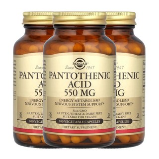 솔가 판토텐산 비타민B5 판톤텐산 비타민B군 판텐토산 550mg 100캡슐 3개