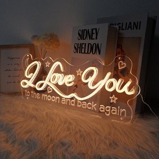 LED 영어 I LOVE YOU 사랑해 네온사인 무드등 바 술집 식당 인테리어 조명 홈데코 간판 레터링 연인 사랑