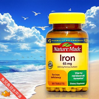 Nature Made萊萃美 鐵 iron 補鐵 65mg 365錠 (美國好市多代購) - 補充鐵質，維持紅潤好氣色, 1個