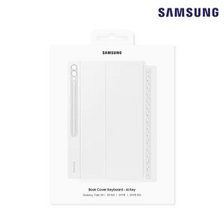 삼성전자 갤럭시탭S9 AI 키보드 북커버 갤탭S9FE 갤탭S10FE 갤탭S10라이트 호환 태블릿거치 포고핀단자 EF-DX725 N, 화이트, 1개