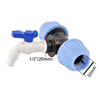 1/2 "스레드 티 커넥터 플라스틱 PE PVC PPR 파이프 티 커플링 정원 빠른 연결 정원 관개 튜브 피팅, F, 1개