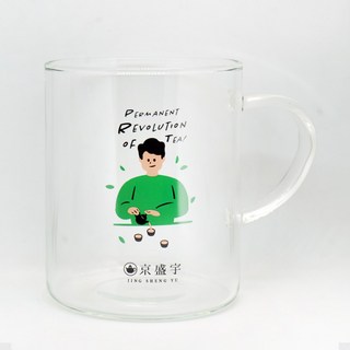 京盛宇 小林同學玻璃馬克杯-430ml，辦公室居家皆宜，享受品茗樂趣, 1個