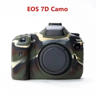 Canon EOS 5D Mark IIIIV 5D25D35D4 6DII6D2 77D 600D700D 실리콘 슬리브 갑옷 스킨 케이스 바디 커버 보호, 23 EOS 7D Camo
