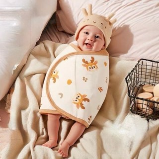 新生兒防驚跳包巾 寶寶護肚圍 嬰兒包手巾 二用設計