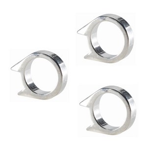 도구 보호 너클 여성 레이디 방어 보호 전투 야외 3 조각 무기 반지 손가락 생존 싸움 EDC 기어, [01] 3 pieces Silver