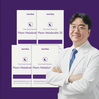 위비타 식물성 멜라토닌 5mg 파이토 멜라더블 2X, 4개, 60정
