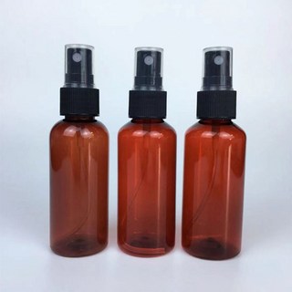 20/50/100pcs 20ml 플라스틱 스프레이 병 빈 분무기 갈색 호박색, 100 Pieces, 50ml