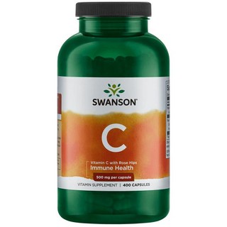 Swanson 斯旺森 玫瑰果維生素C膠囊 500mg, 400顆, 1罐
