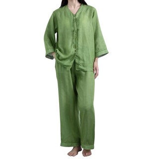 [Yes family] 100% 파자마 레이디스 텐셀 이중 텐셀 상하 세트 7분 소매 여름용