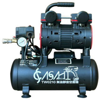 ASAHI TW0210 無油靜音空壓機 10公升 110V/60Hz DIY氣動工具首選, 1個