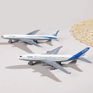 仿真波音777鋁合金客機模型，兒童迴力玩具飛機，精緻交通模型擺件，雙機組, 1個, 合金客機【OPP袋1只】款式隨機