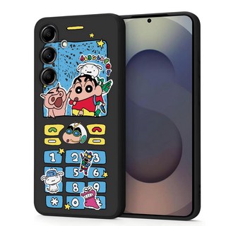 짱구는 못말려 전화 걸기 아이폰 갤럭시 폰케이스 블랙