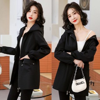 여자 트렌치코트 봄 가을 얇은 미디 기장 캐주얼 코트