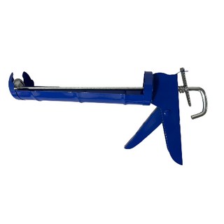 大力夯專業五金 矽利康槍 C膠槍 施工槍 矽膠槍 填縫槍 附通針矽利康槍 附刀矽利康槍 有齒矽利康槍, 1個, 半圓有齒(藍)