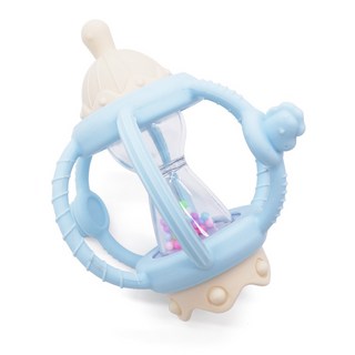 奶嘴造型固齒器 磨牙玩具 嬰兒安撫玩具 (135mm), 藍色, 1個, 固齒器