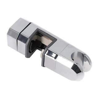 샤워기 연장봉 손잡이 샤워 레일 조정 가능한 헤드 홀더 사각형 극 미끄럼 방지 디자인 업그레이드 된 ABS, 01 Silver