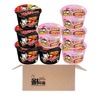 삼양 불닭볶음면큰사발 + 까르보불닭볶음면큰사발 2종콤보 세트, 4팩