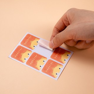 벅스몬스터 썸머 향기패치 향기나는 스티커 야외활동 등산 36개입, 1세트, 혼합색상