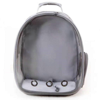 반려동물 이동가방 고양이 강아지 우주선 백팩 이동장 가방 투명 외출가방, 1개, 그레이