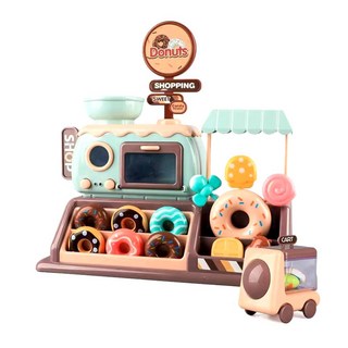 甜甜圈玩具收銀台組 家家酒烤箱仿真麵包 兒童角色扮演玩具, 1個