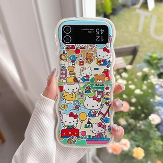 휴대폰 케이스 갤럭시 z플립5 3 4 6 7 채색 파도 파티