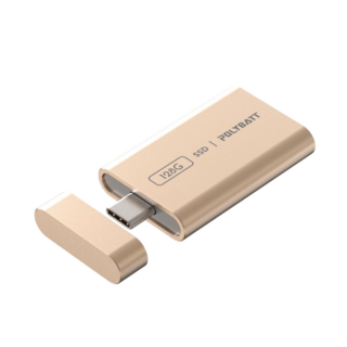 POLYBATT官方直營 外接式SSD固態硬碟 高速450MB/s讀寫 512G 金色, 金色,單入, 512GB